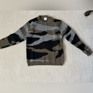 Wanna B Sweater with Brown/ Black/ Grey Cameo Design Size Small